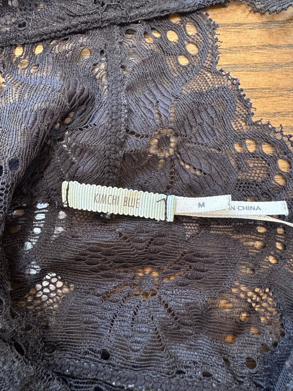 Kimchi Blue Black Lace Racerback Bralette - Picture 3 of 3